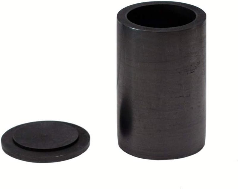 Gold Silver Copper Smelting Graphite Crucible Cup with Lid Lab Supply (40x60mm)